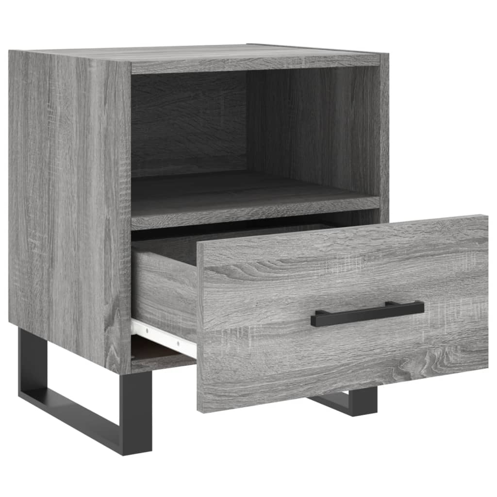 Mesitas Noche 2 Uds Madera Ingeniería Gris Sonoma 40x35x47,5 Cm_3