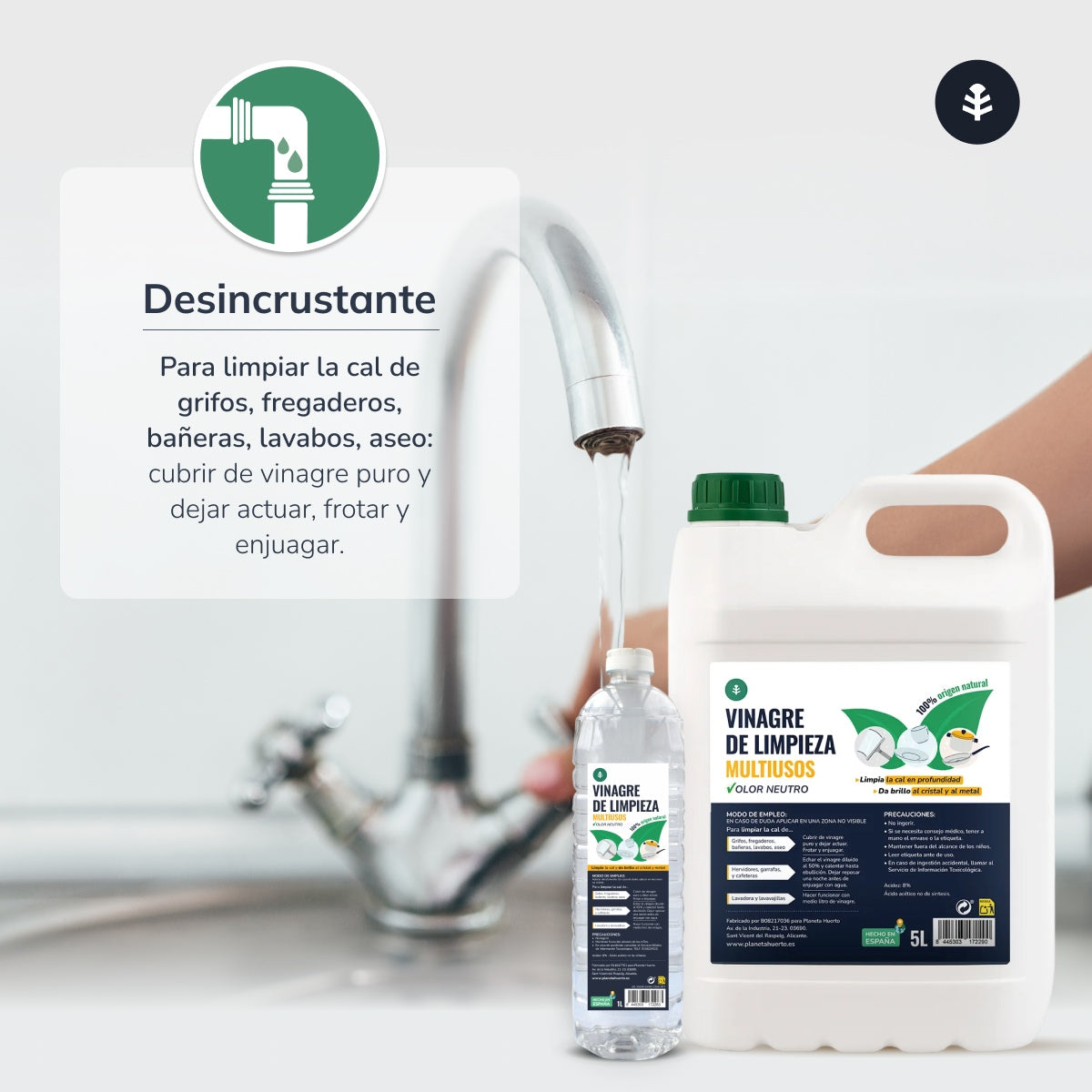 Pack 3x Vinagre Blanco de Limpieza Planeta Huerto 5 L