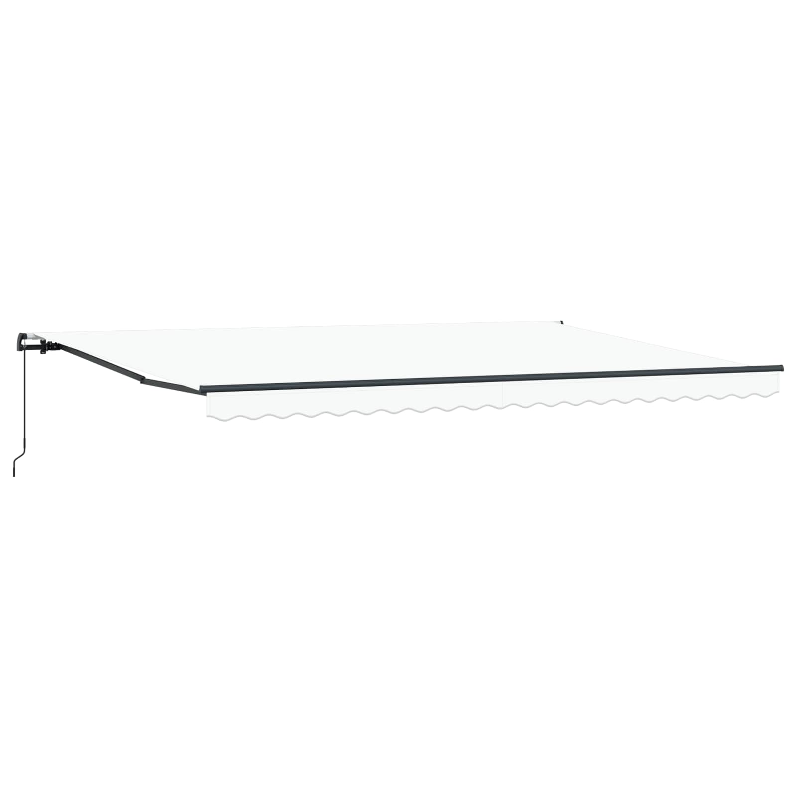 Toldo Retráctil Blanco 500 X 350 Cm Poliéster Y Aluminio_3