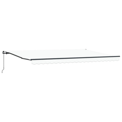 Toldo Retráctil Blanco 500 X 350 Cm Poliéster Y Aluminio_3