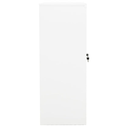 Armario De Oficina De Acero Blanco 90x40x105 Cm_2