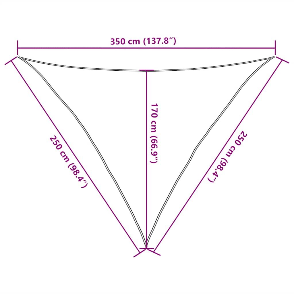 Vidaxl Toldo De Vela Rojo Hdpe 160 G/m² 2,5x2,5x3,5 M_2
