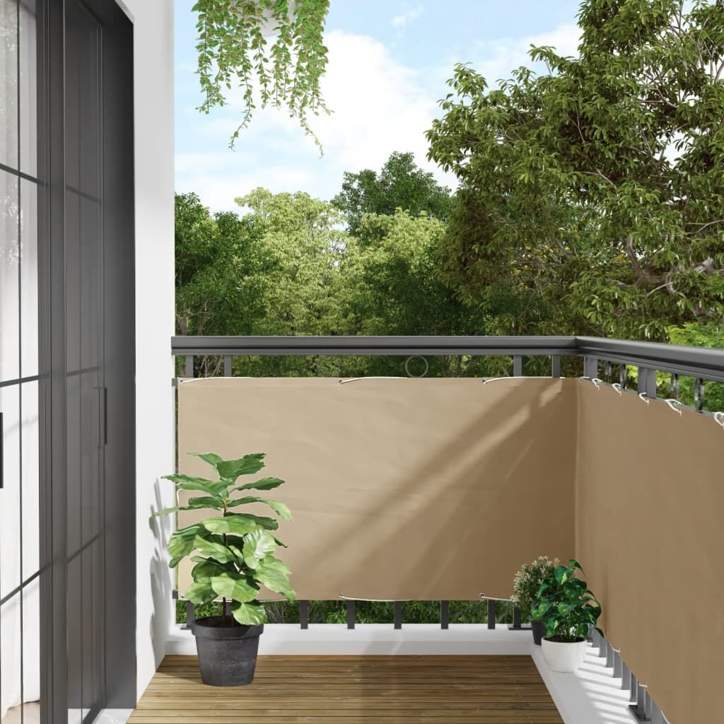 Vidaxl Toldo Para Balcón Tela Oxford 75x600 Cm Beige_1