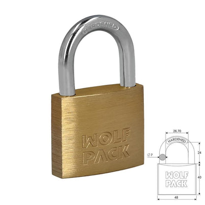 Candado Laton Arco Normal  50 Mm.