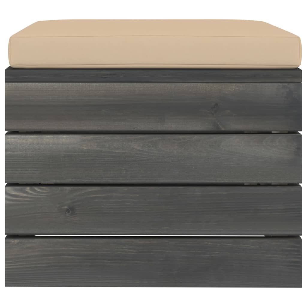 Muebles De Jardín De Palets 5 Piezas Cojines Madera Maciza Pino / Vetonek_5
