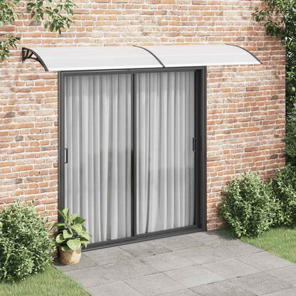 Marquesina Para Puerta Pc Negro Y Transparente 300x75 Cm_1