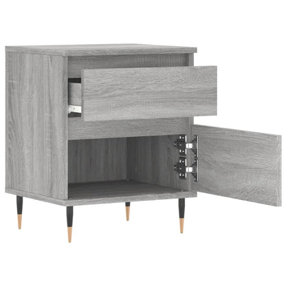 Mesita De Noche Madera De Ingeniería Gris Sonoma 40x35x50 Cm_4