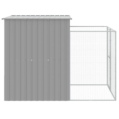 Vidaxl Caseta Perros Corral Acero Galvanizado Gris Claro 165x251x181cm_3