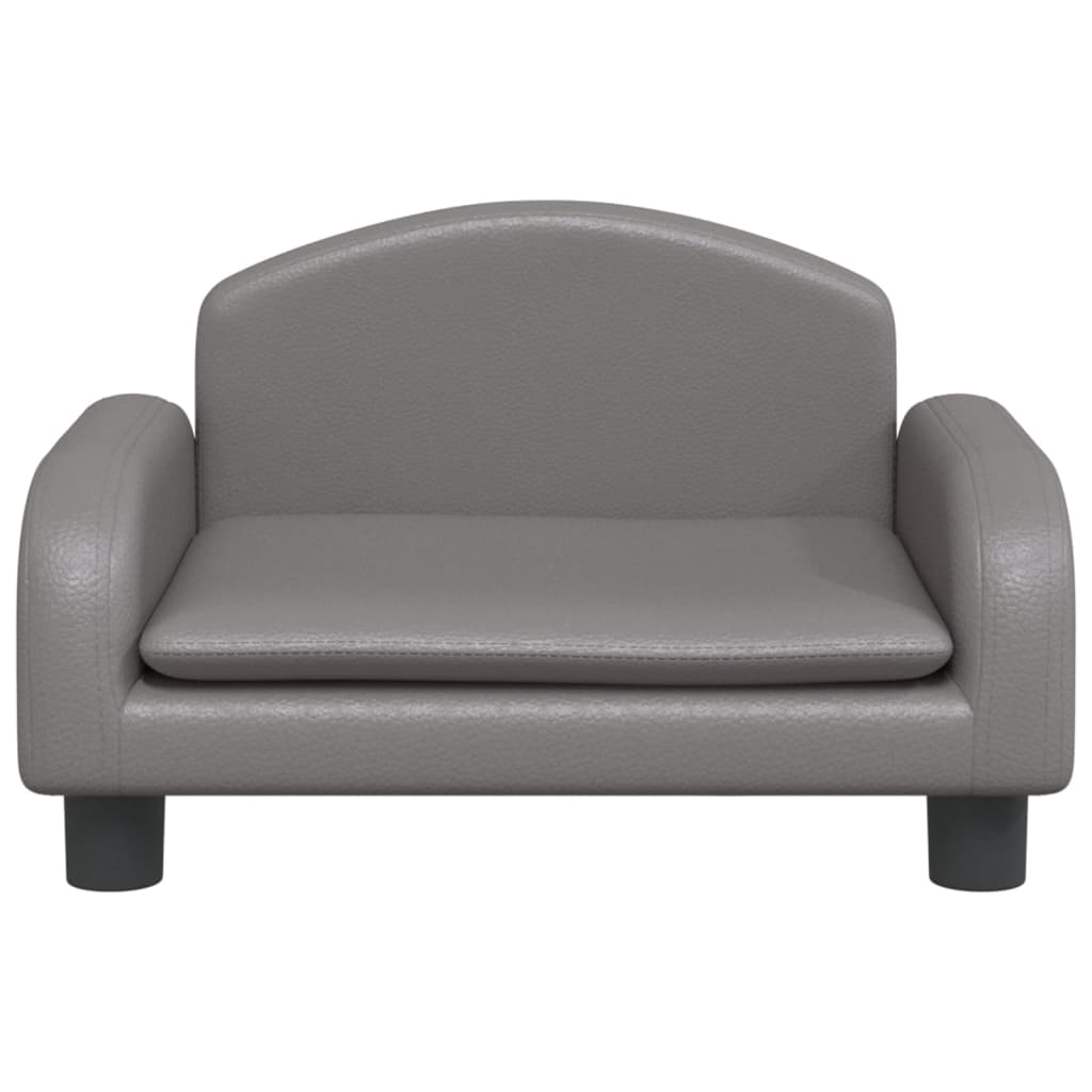 Cama Para Perros De Cuero Sintético Gris 50x40x30 Cm / Vetonek_3