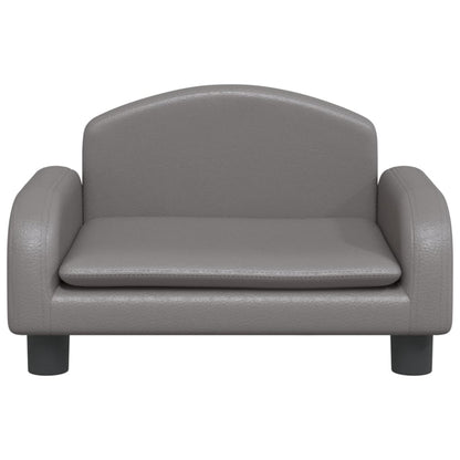 Cama Para Perros De Cuero Sintético Gris 50x40x30 Cm / Vetonek_3