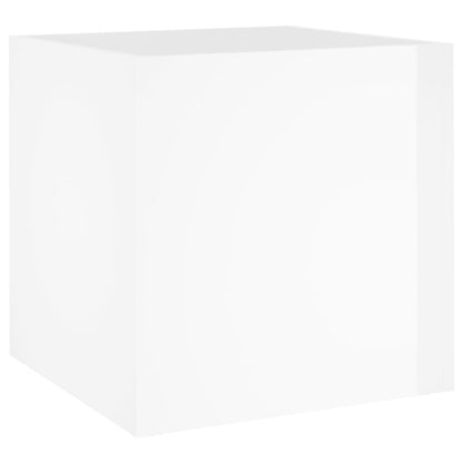 Jardinera De Madera De Ingeniería Blanca Brillante 40x40x40 Cm_0