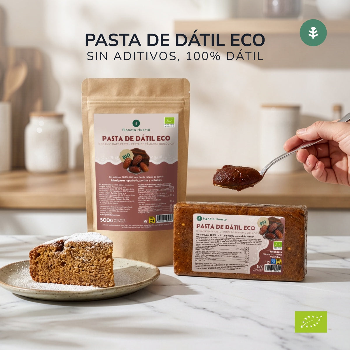 Pasta de dátil 100% natural Planeta Huerto 500 g