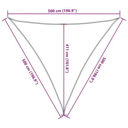 Vidaxl Toldo De Vela Triangular Hdpe 5x5x5 M M Gris Antracita_2