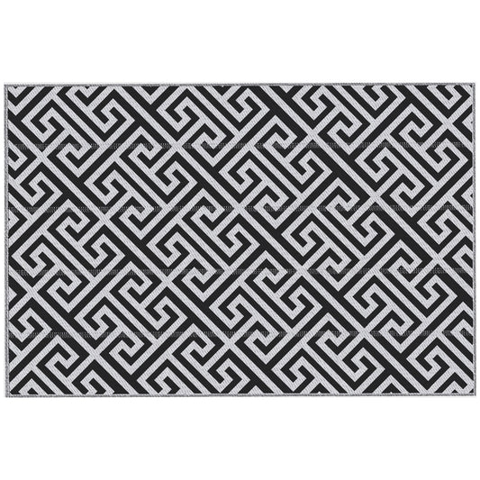 Outsunny Alfombra De Exterior Reversible 182x274 Cm Con Patrón Geométrico_0