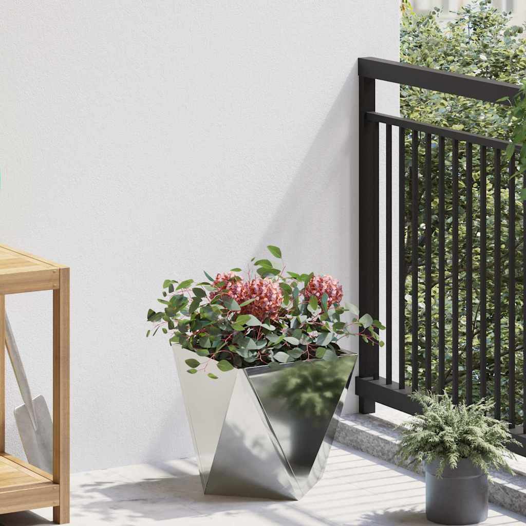Jardinera Plateado 30 X 30 X 30 Cm Acero Galvanizado_1