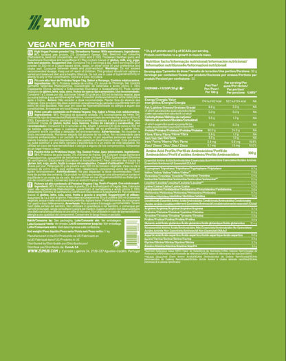 Zumub Vegan Protein (pea Protein) 1 Kg - Fresa