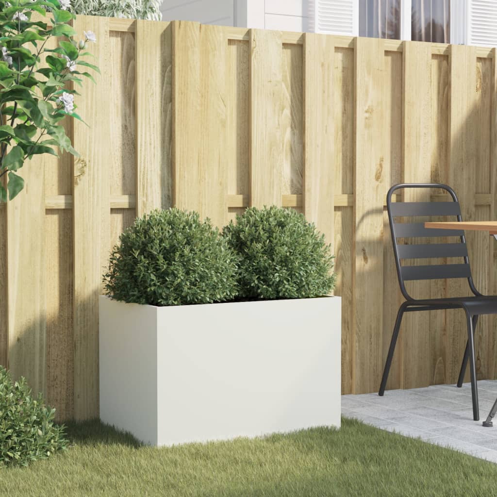 Jardinera Acero Blanco 62x40x39 Cm_2