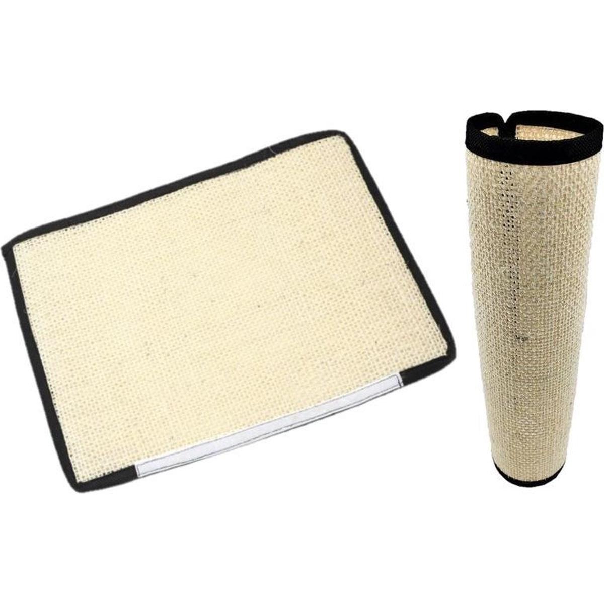 Rascador de sisal natural alfombrilla o rollo protector - doble función