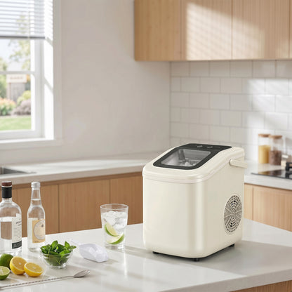 Homcom Máquina De Hielo Autolimpiable 12 Kg/24h 9 Cubitos Listos En 7 Minutos_4