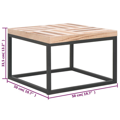 Mesa De Centro De Madera Maciza 50x50x33,5 Cm_3