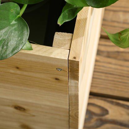 Outsunny Jardinera De Madera Con Enrejado Para Cultivos Verduras 110x116x120 Cm_4
