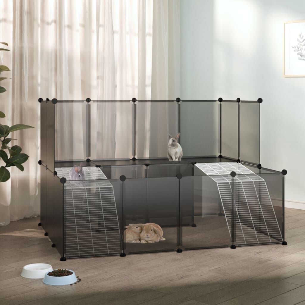 Vidaxl Jaula De Animales Pequeños Negro 143x107x93 Cm Pp Y Acero_1