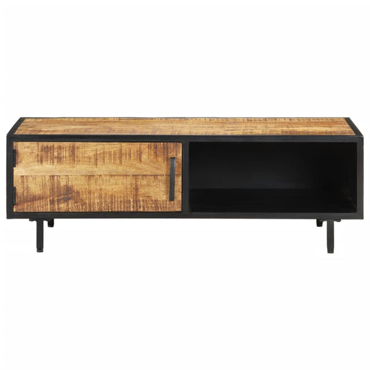 Mesa De Centro De Madera De Mango Rugosa 105x50x35 Cm_0
