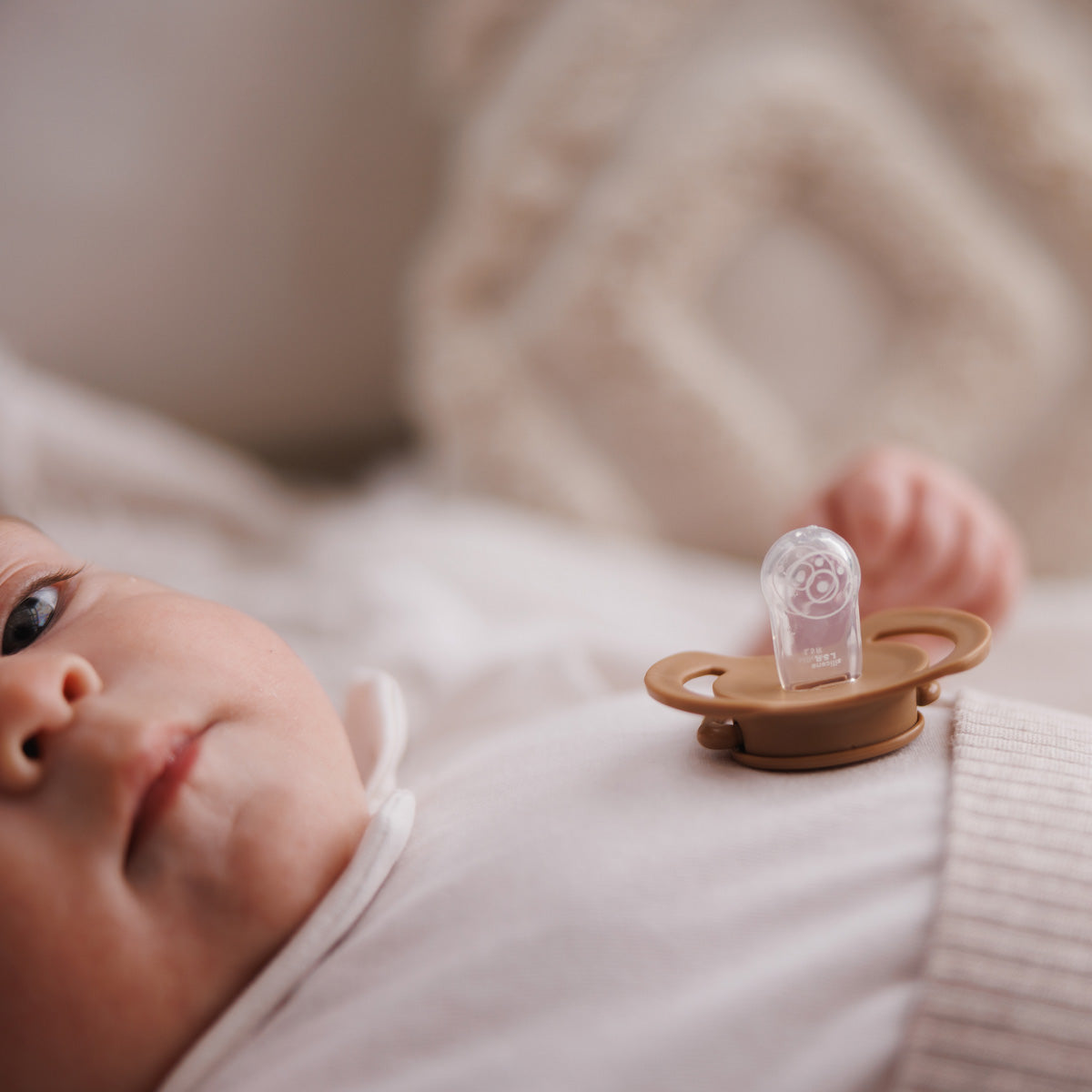 Chupetes Tetina Simétrica De Silicona 0-6 Meses Beige_3