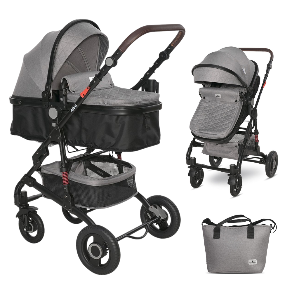 Carrito De Bebé Dúo Convertible Alba Premium Opaline Grey_0