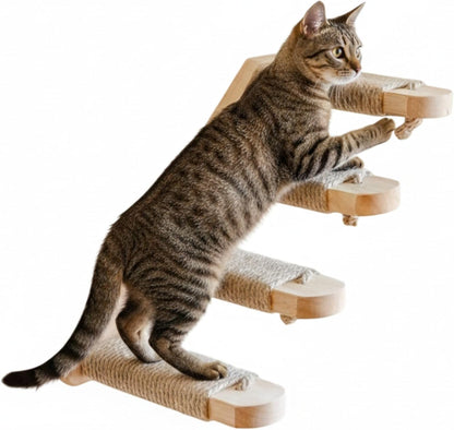 Escaleras De Escalada Para Gatos Salitre Con Rascador De Yute Y Diseño Mural Althea Living 40x40x22cm_1