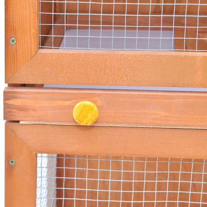 Vidaxl Casa De Animales Pequeños Jaula Conejera 1 Puerta Madera_5