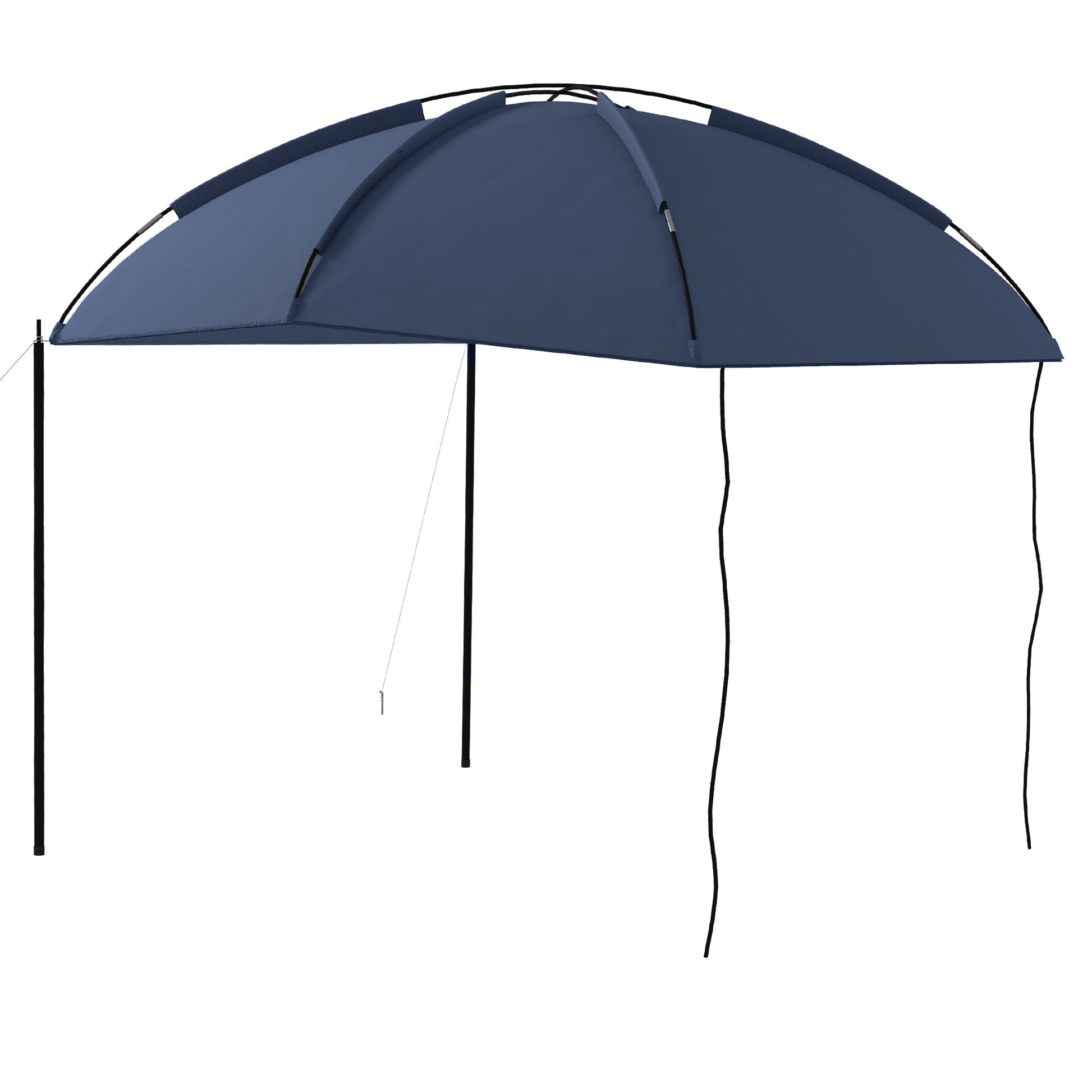 Outsunny Toldo Para Coche Con Altura Ajustable 290x278x230-260 Cm Azul Oscuro_0