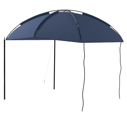 Outsunny Toldo Para Coche Con Altura Ajustable 290x278x230-260 Cm Azul Oscuro_0