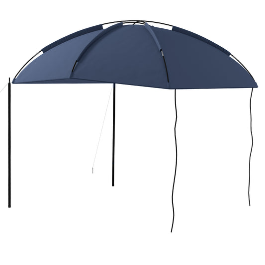 Outsunny Toldo Para Coche Con Altura Ajustable 290x278x230-260 Cm Azul Oscuro_0