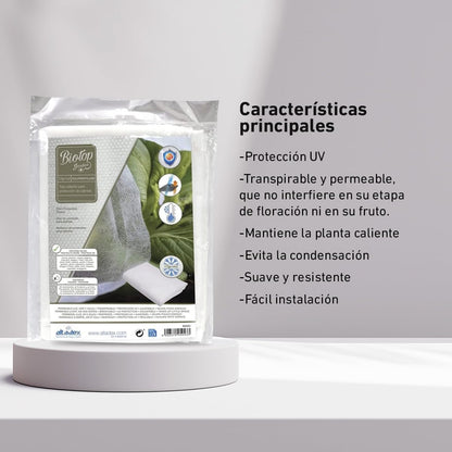 Tela protección de cultivos antiheladas Biotop 4 x 10 m 17 g/m²