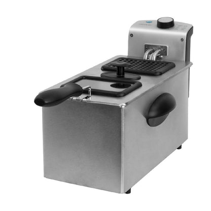 Freidora Eléctrica Cleanfry 3000 Full Inox. 3l, Acero Inoxidable, Filtro Oilclean, 2180w De Potencia, Tapa Con Ventana De Visión Y Filtro Antiolores_0