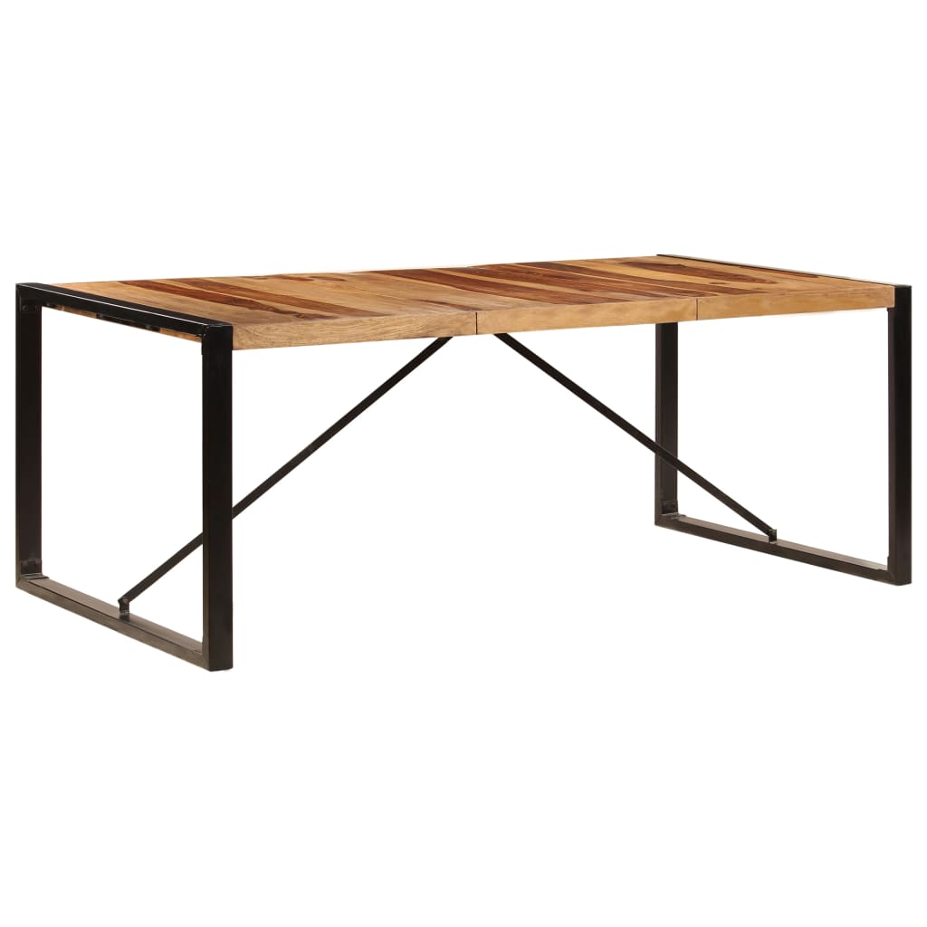 Mesa De Comedor De Madera Maciza De Sheesham 200x100x75 Cm_1