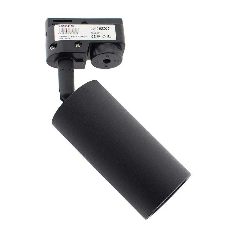 Foco Carril Monofásico Mini Cronolux Rail Led Negro 9w, Blanco Frío_3