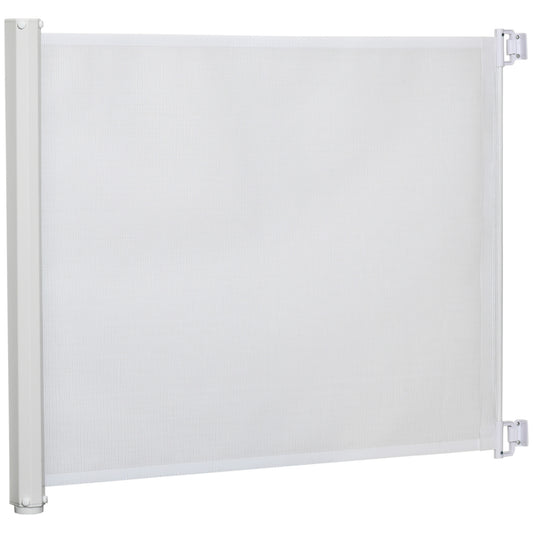 Pawhut Barrera Para Perros Retráctil Con Ancho Ajustable 5,5-115 Cm Blanco_0