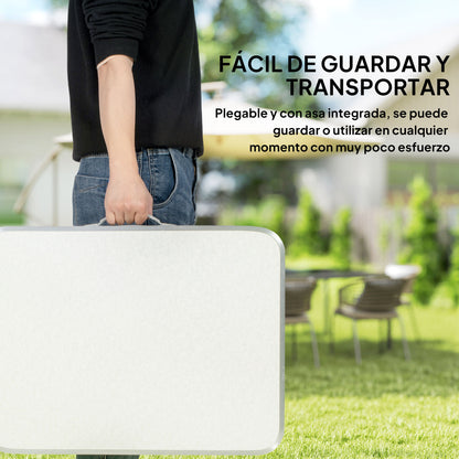 Outsunny Mesa Plegable De Picnic Como Una Maleta Para Playa Camping 60x45x64cm Aluminio Altura Ajustable_3