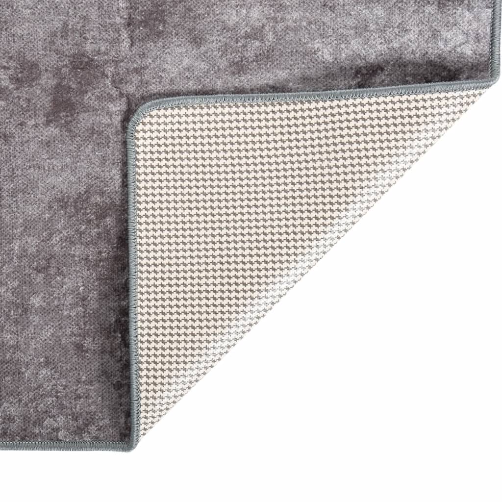 Alfombra Lavable Antideslizante Gris 160x230 Cm / Vetonek_3