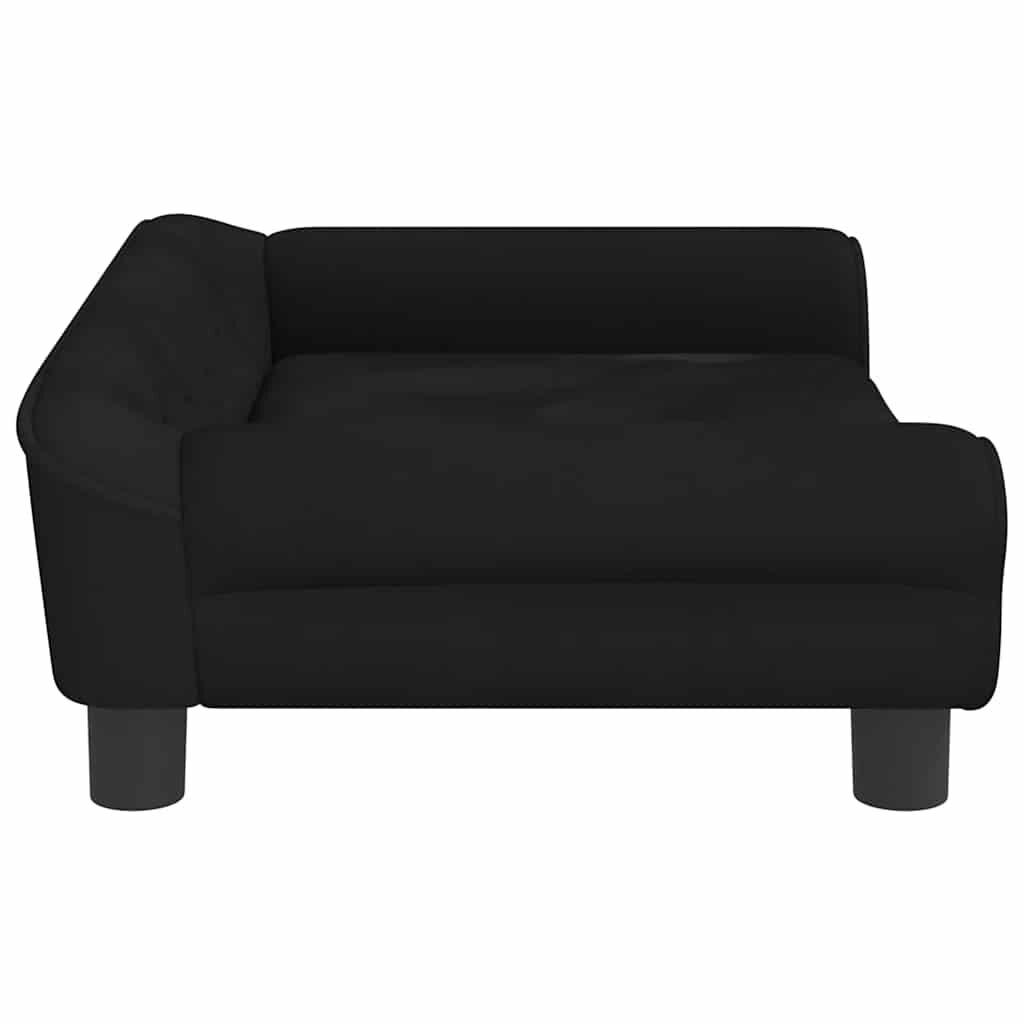 Vidaxl Cama Para Perros De Terciopelo Negra 70x48x22 Cm_3