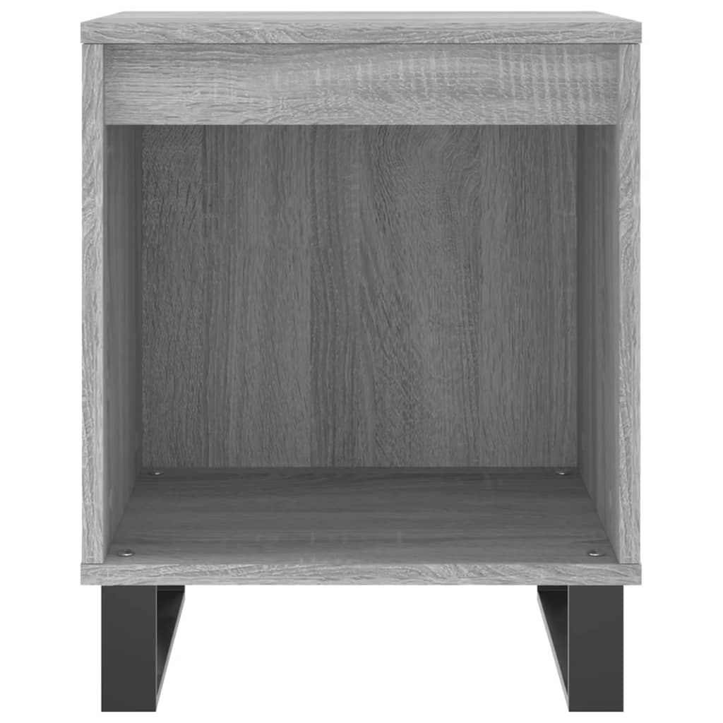 Mesita De Noche 2 Uds Madera Ingeniería Gris Sonoma 40x35x50 Cm_3