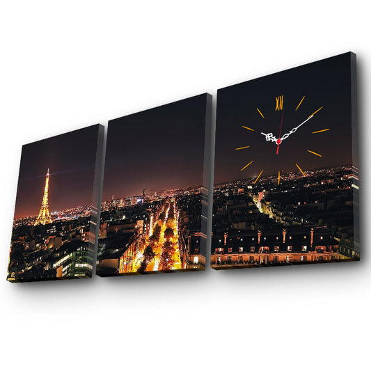 Reloj De Pared Decorativo Estilo París (3 Piezas)_0