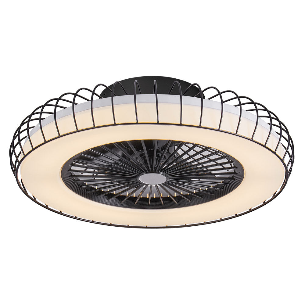 Ventilador 72w Dc Albonez Negro 5 Aspas Transp. 18x53x53cm 6vel. 3 Colores C/remoto, Mem., Temp., Reg. Intensidad 6120lm_1