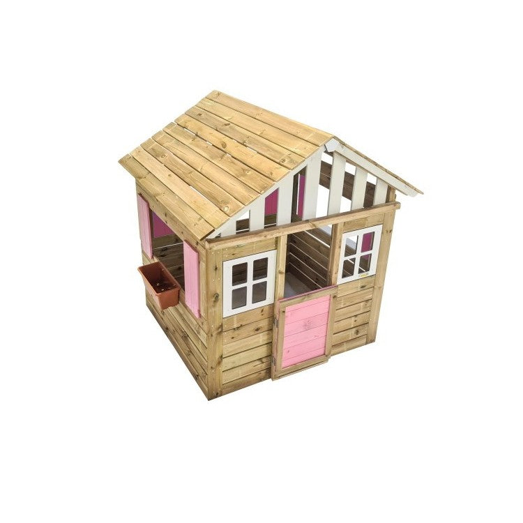 Casita De Madera Masgames Lollipop Xl Rosa Sin Suelo De Madera.