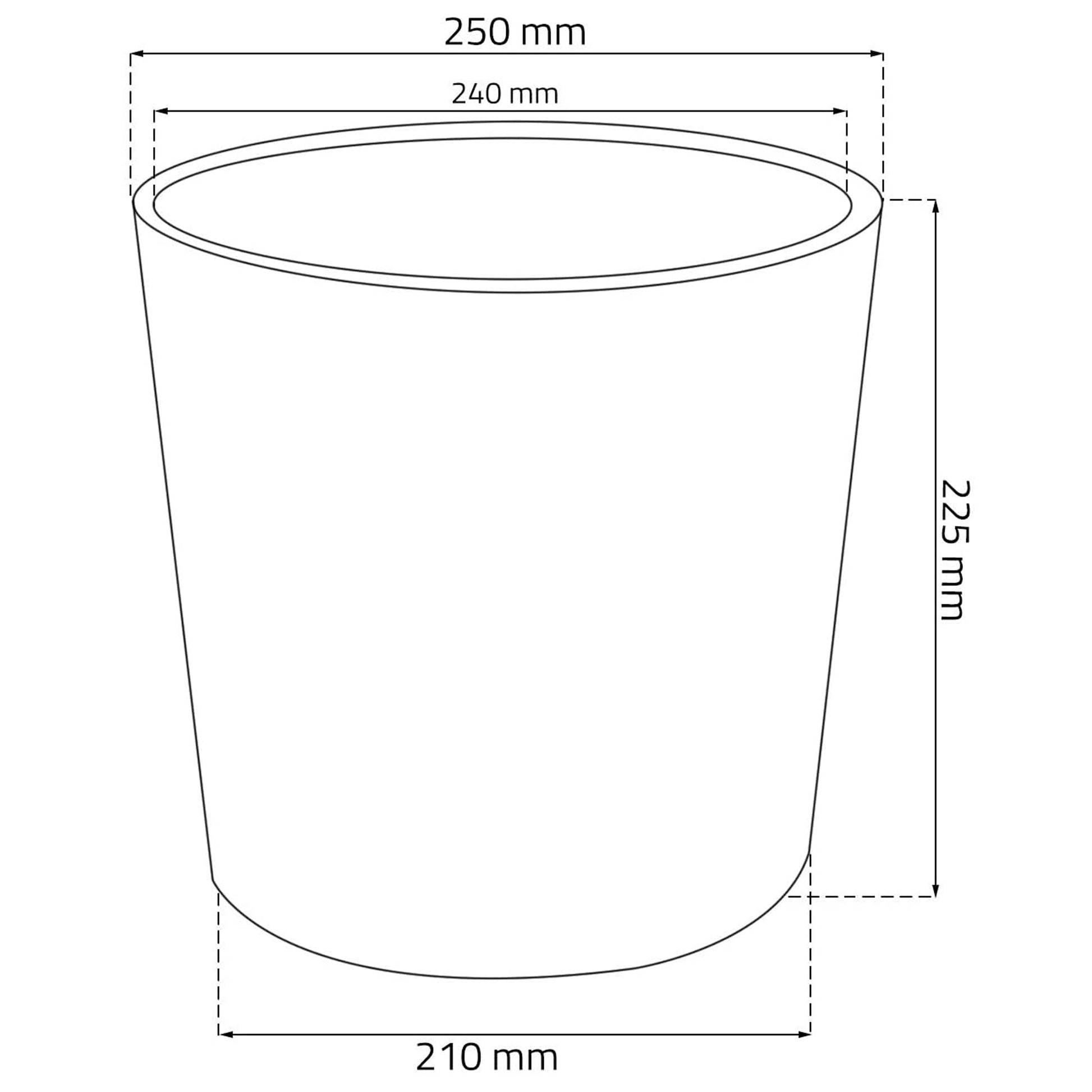 Maceta Redonda 8,7 Litros Rato Con Cubilete Para Plantar En Color Blanco 25 X 25 X 22,4 Cm_1