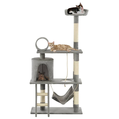 Vidaxl Rascador Para Gatos Con Poste De Sisal 140 Cm Gris_1