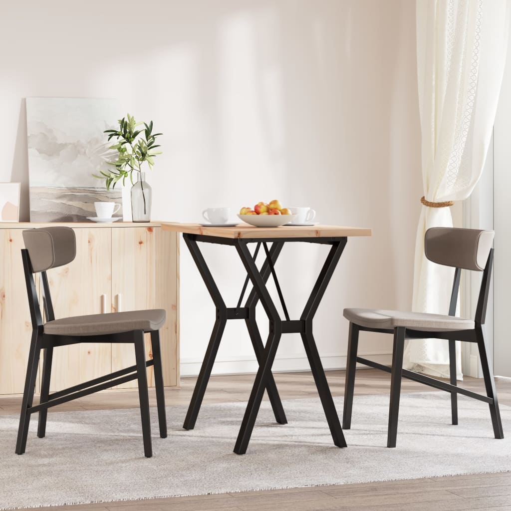 Mesa De Comedor Marco Y Madera Maciza Pino Y Acero 80x50x75,5cm_1