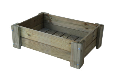 Mesa De Cultivo la Vega De Madera Tratada Autoclave De 79 X 56 X 25 Cm 60l para exterior + Bolsa Geotextil